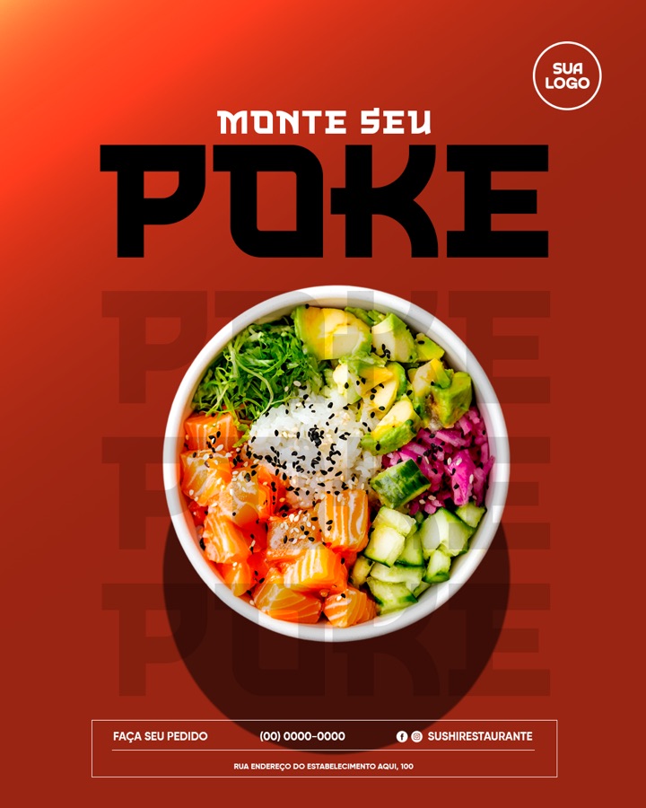 Arte pronta pra restaurante de sushi