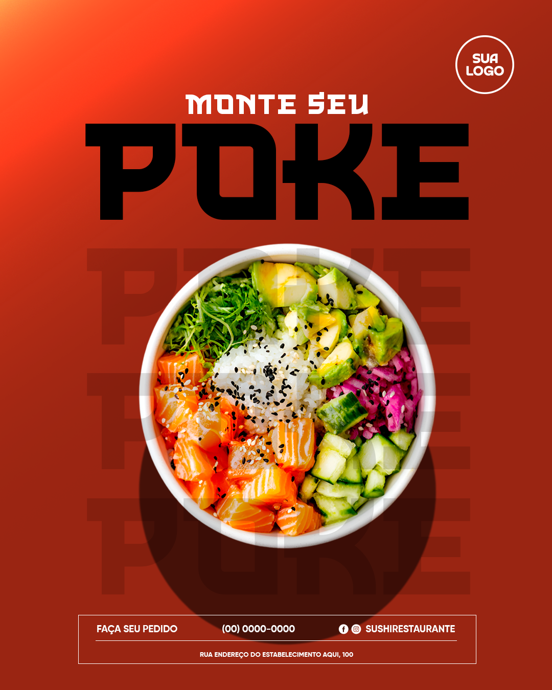 Arte pronta pra restaurante de sushi