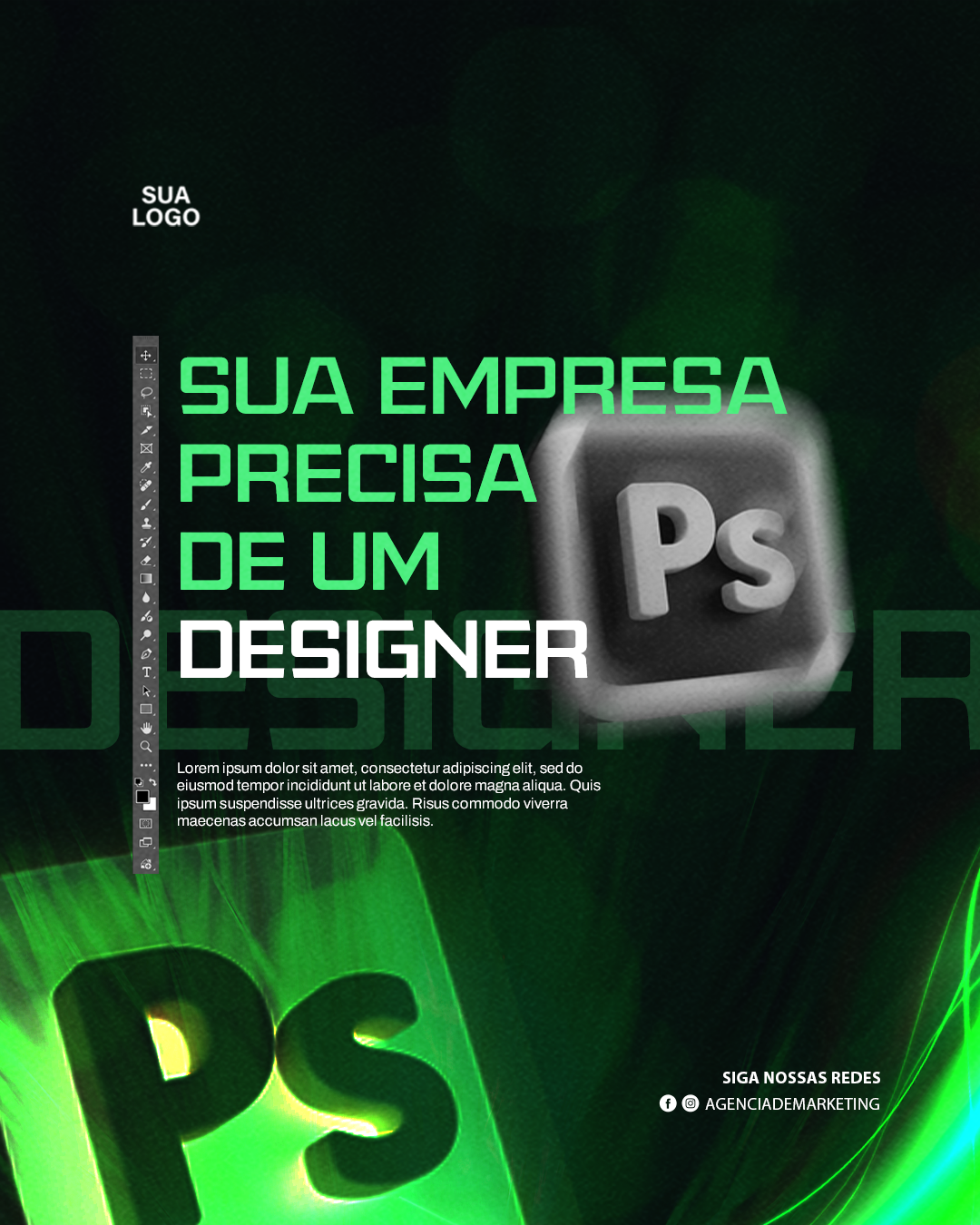 Arte pronta pra agência de marketing