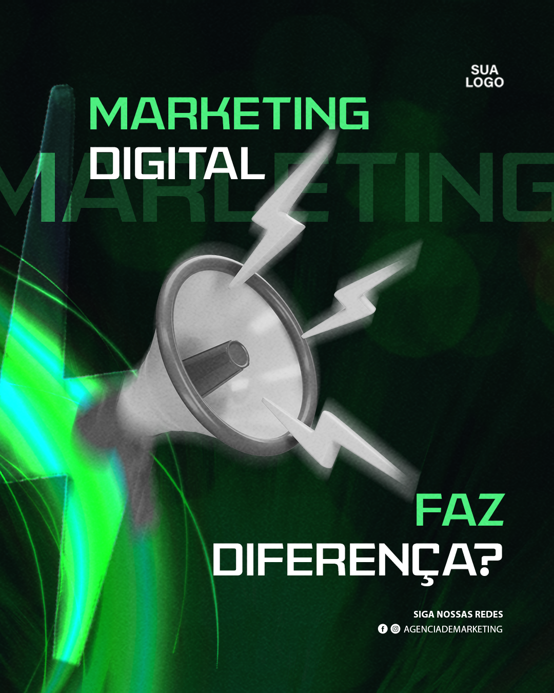 Arte pronta pra agência de marketing